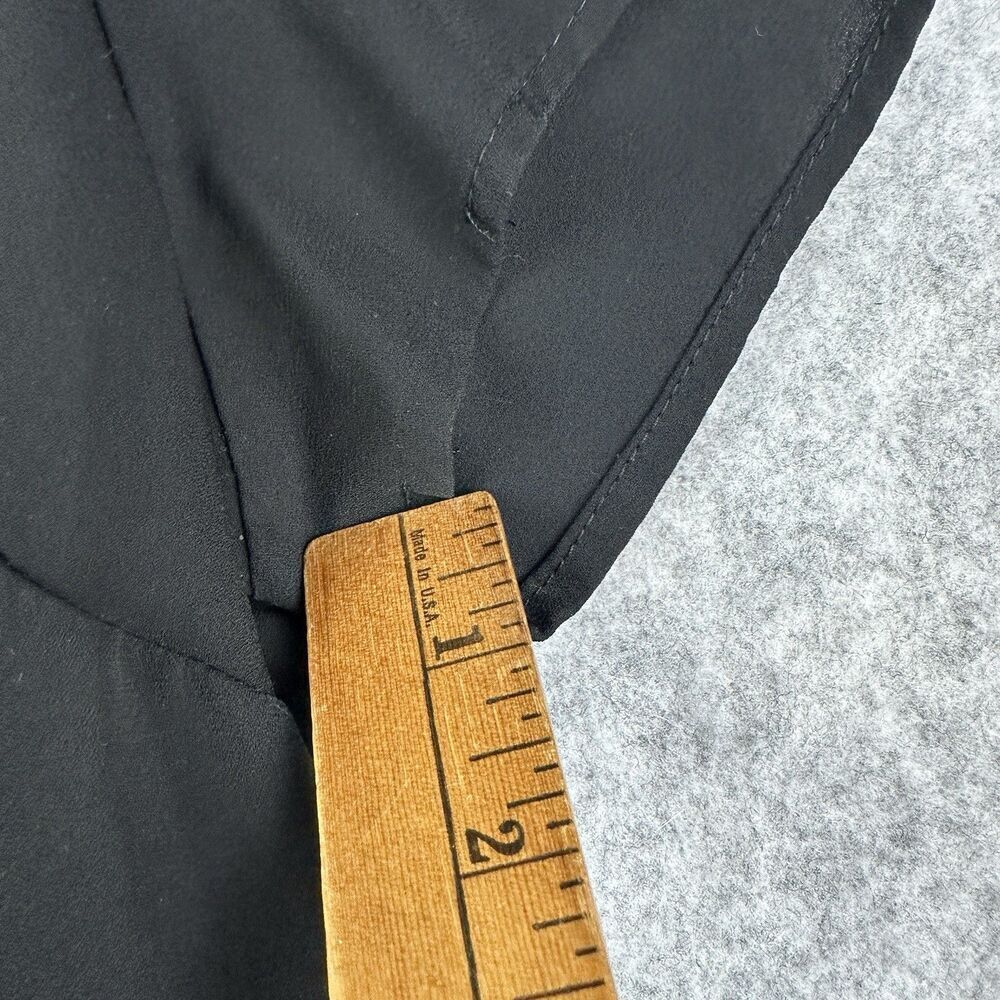 Torrid Blouse Top Womens Plus Size 2X Black Georgette Zip Career Office Hi Low* - Picture 7 of 13
